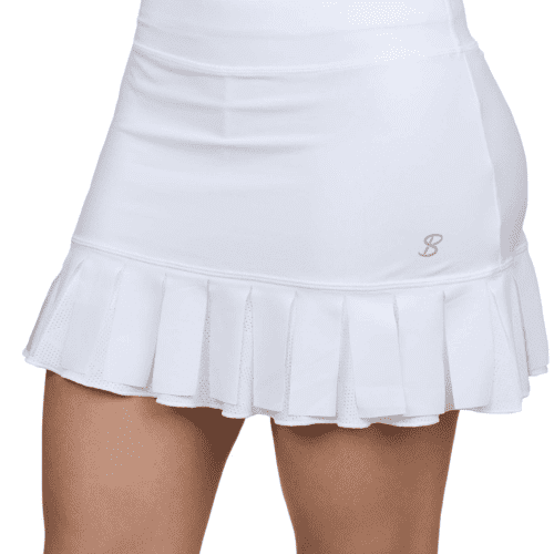 14" Women's Tennis Skort - White Racquet - Sofibella