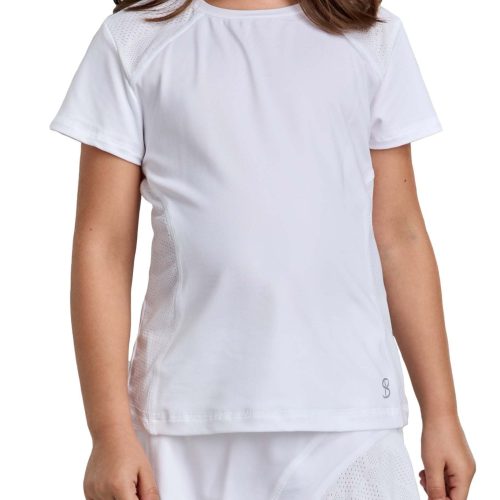 Girl's Short Sleeve - White Racquet - Sale - Sofibella