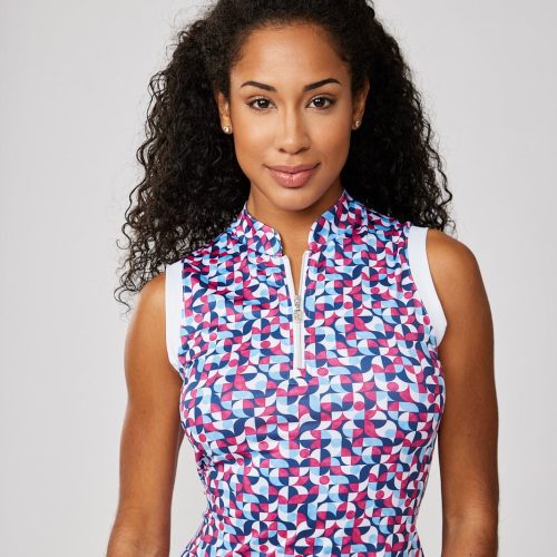 Half Zip Sleeveless - Palm Beach - Sofibella